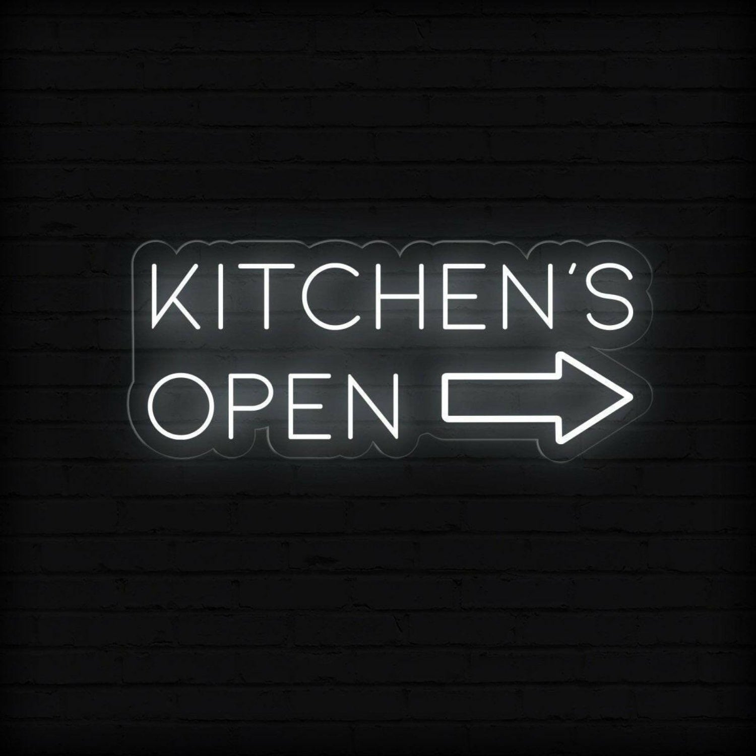 Kitchens Open Led Neon Sign With Arrow Design Modern Restaurant Cafe Decor | Shineneon
