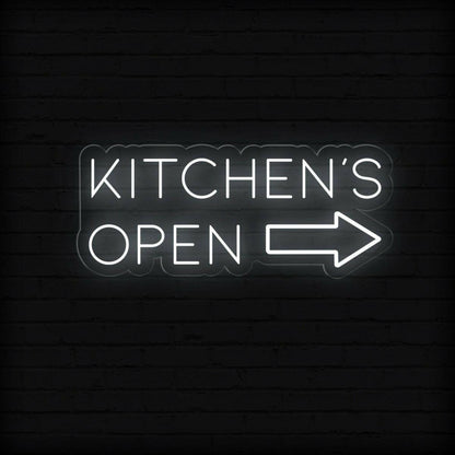 Kitchens Open Led Neon Sign With Arrow Design Modern Restaurant Cafe Decor | Shineneon