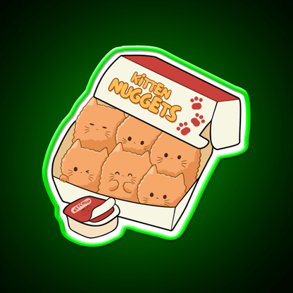 Kitten Nuggets Fast Food Led Neon Sign For Burger Place Rgb Color - Shineneon