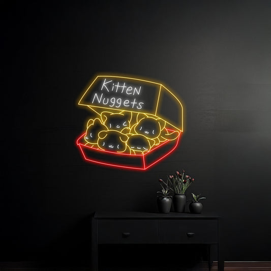 Kitten Nuggets Neon Sign