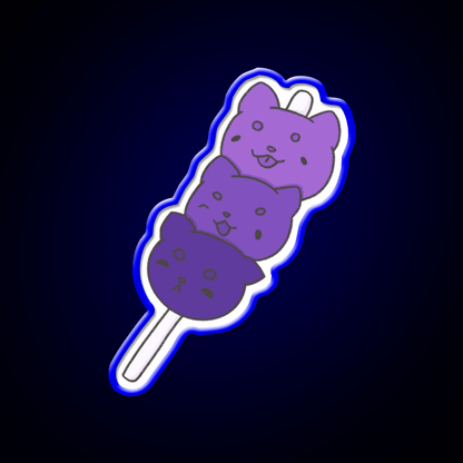 Kitty Cat Dango Snack Food Led Neon Sign Rgb Color - Shineneon