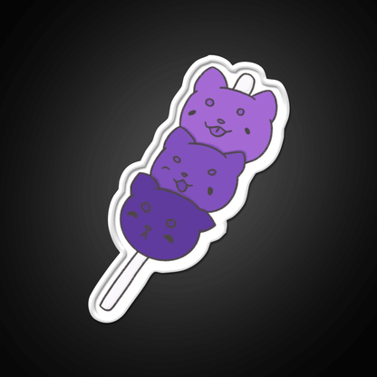 Kitty Cat Dango Snack Food Led Neon Sign Rgb Color - Shineneon