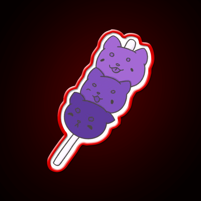 Kitty Cat Dango Snack Food Led Neon Sign Rgb Color - Shineneon