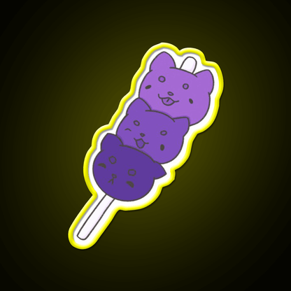 Kitty Cat Dango Snack Food Led Neon Sign Rgb Color - Shineneon