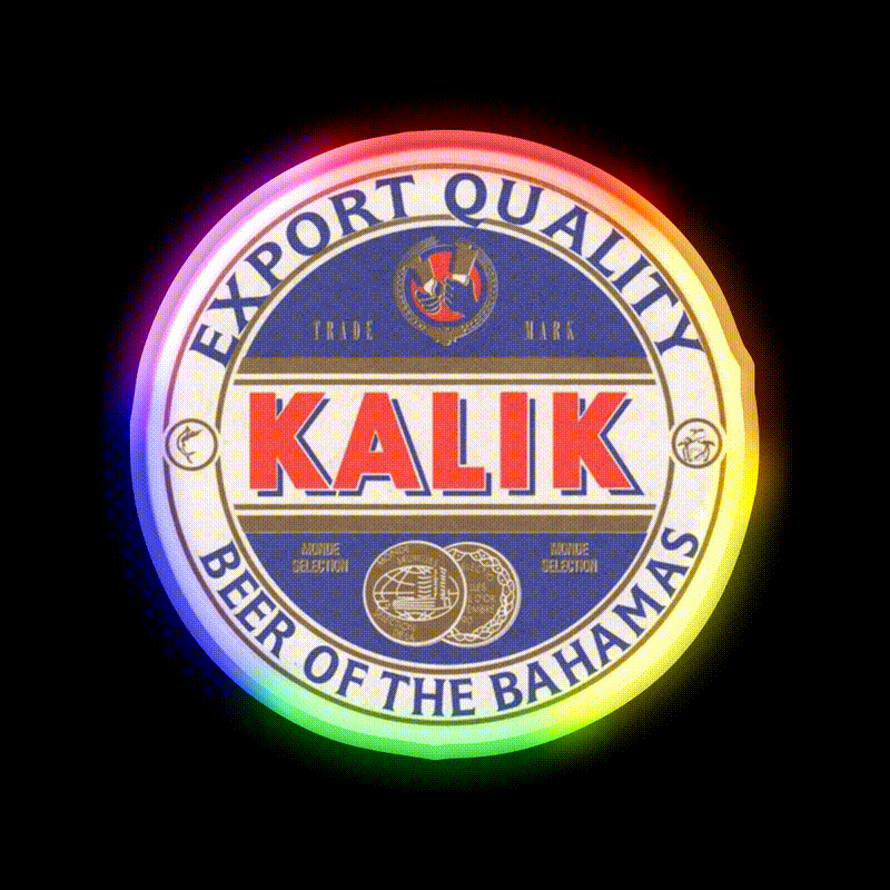Klaik Beer Of The Bahamas Vintage Beer Bar Decor Led Neon Sign Rgb Color - LED neon sign close-up detail