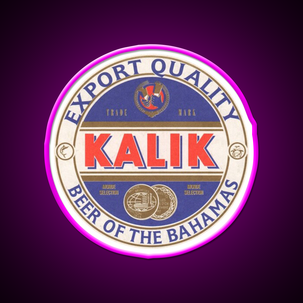 Klaik Beer Of The Bahamas Vintage Beer Bar Decor Led Neon Sign Rgb Color - Neon sign mounted on wall in room