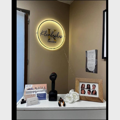 Klenlashes Lash Brow Far Beauty Acrylic Business Logo Sign - Shineneon