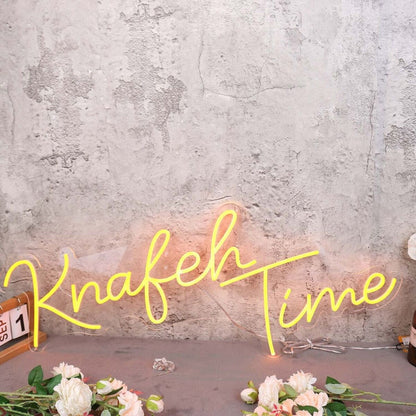Knaleh Time Orange Led Neon Sign - Shineneon