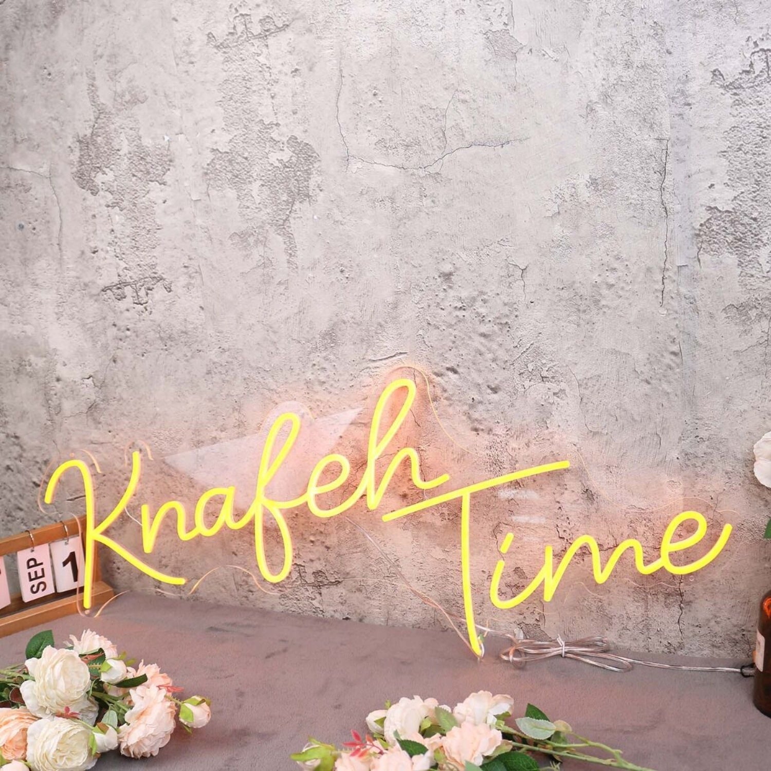 Knaleh Time Orange Led Neon Sign - Shineneon