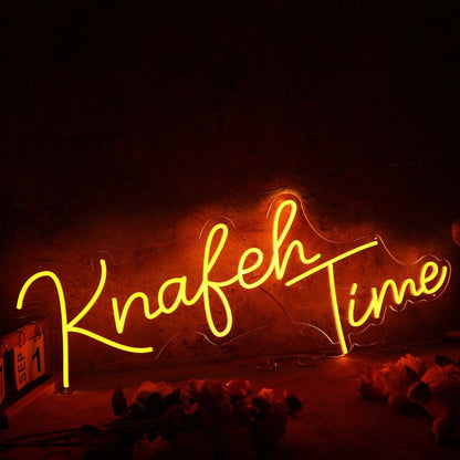 Knaleh Time Orange Led Neon Sign - Shineneon
