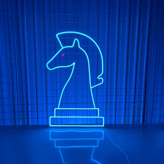 Knight Chess Neon Sign