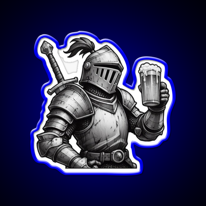 Knight With Beer Cheers Beer Bar Decor Led Neon Sign Rgb Color - LED neon sign view 5