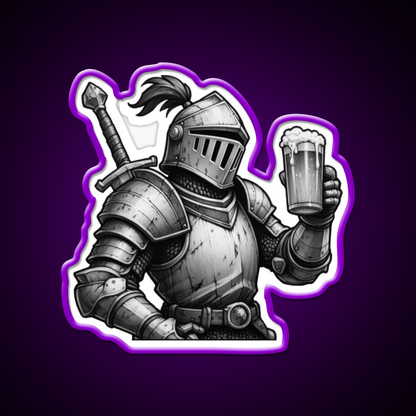 Knight With Beer Cheers Beer Bar Decor Led Neon Sign Rgb Color - LED neon sign view 9