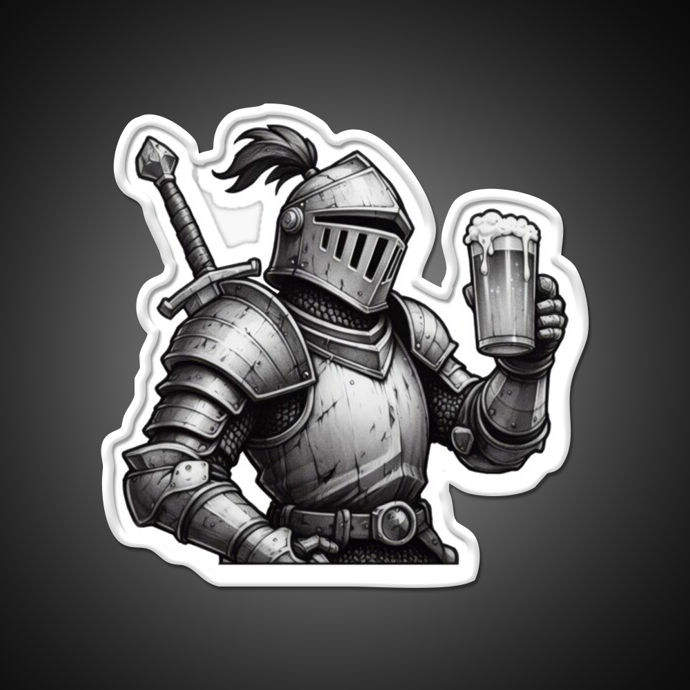 Knight With Beer Cheers Beer Bar Decor Led Neon Sign Rgb Color - LED neon sign view 11