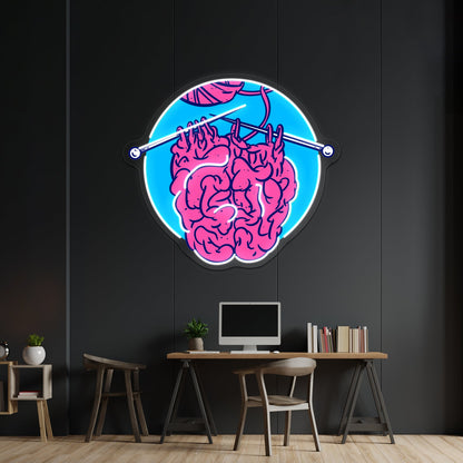 Knitting A Brain Artwork Neon Signs For Sale - Shineneon