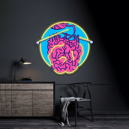 Knitting A Brain Artwork Neon Signs For Sale - Shineneon