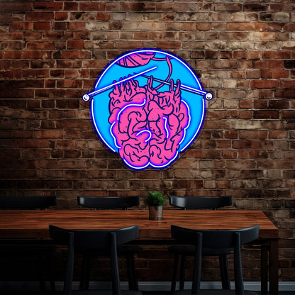 Knitting A Brain Artwork Neon Signs For Sale - Shineneon