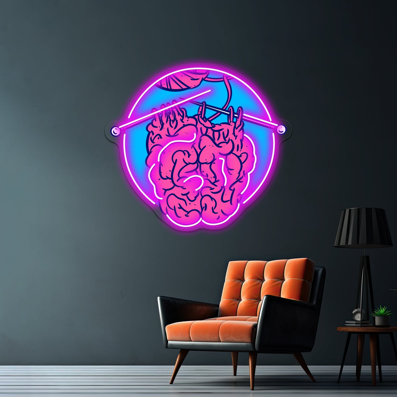 Knitting A Brain Artwork Neon Signs For Sale