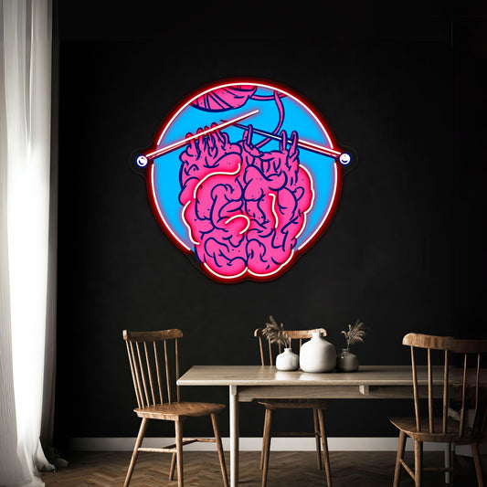 Knitting A Brain Artwork Neon Signs For Sale