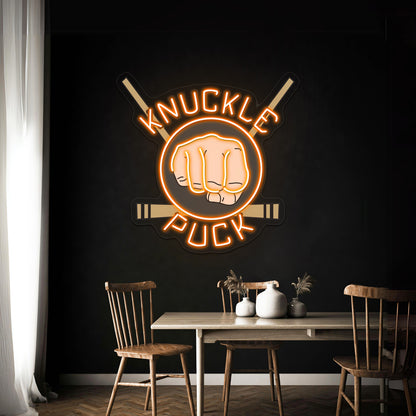 Knuckle Puck Hockey Design Artwork Neon Signs For Sale