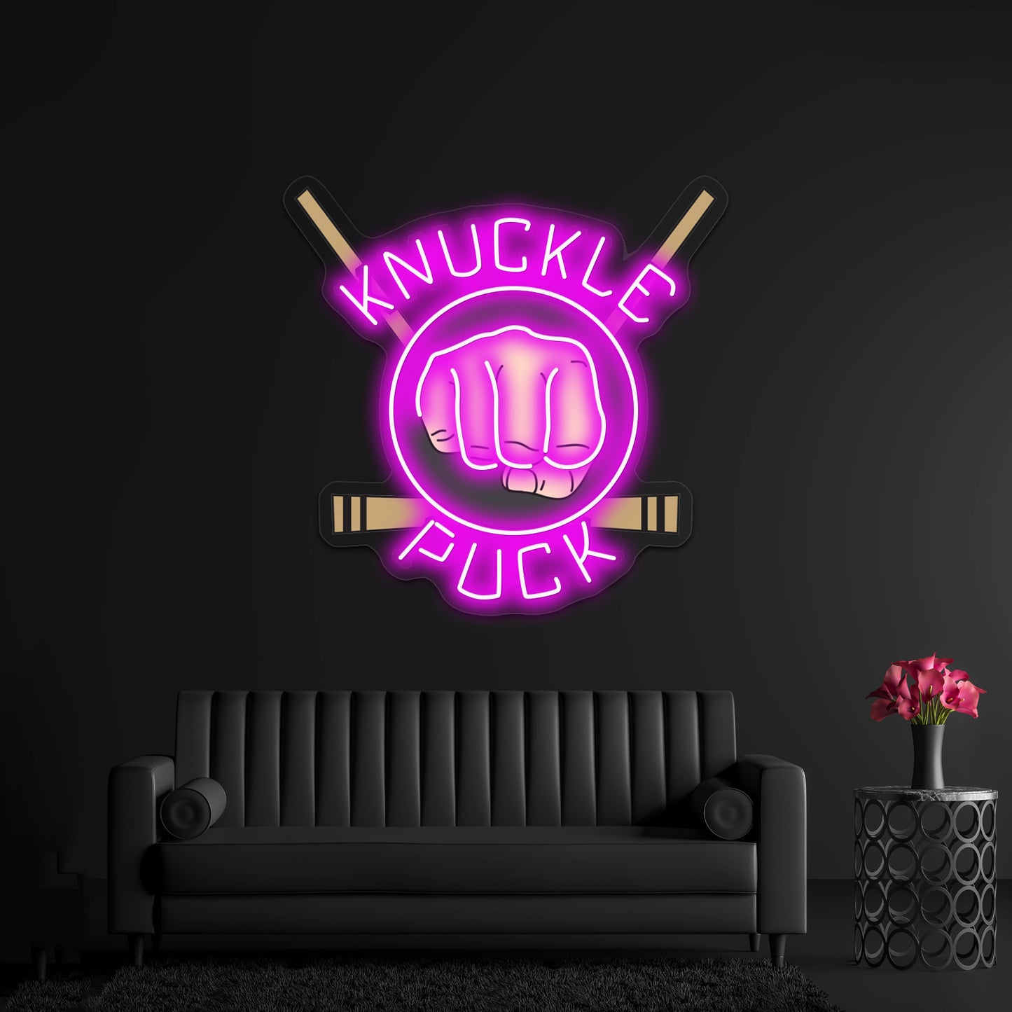 Knuckle Puck Hockey Design Artwork Neon Signs For Sale