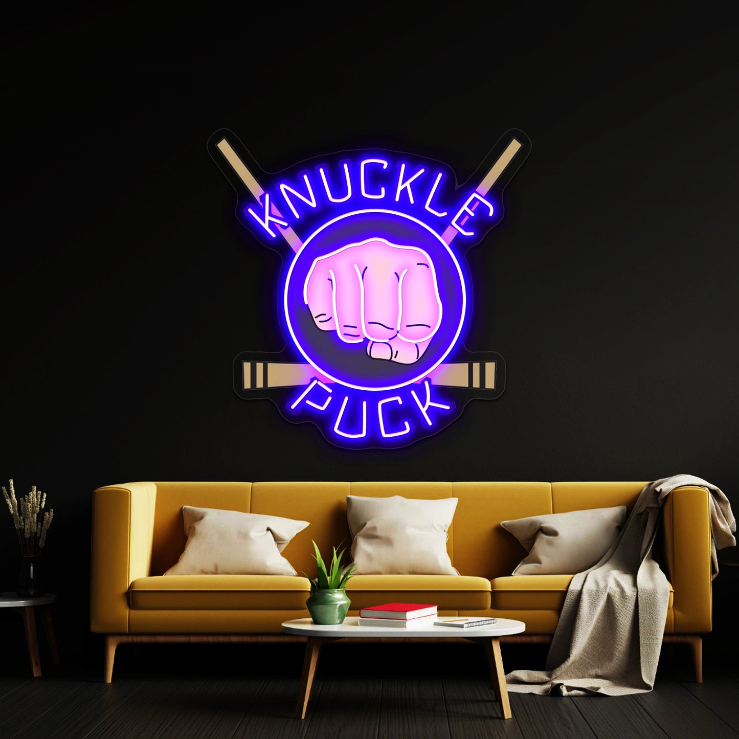 Knuckle Puck Hockey Design Artwork Neon Signs For Sale