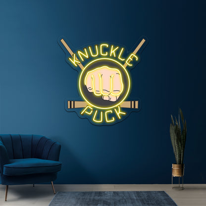 Knuckle Puck Hockey Design Artwork Neon Signs For Sale