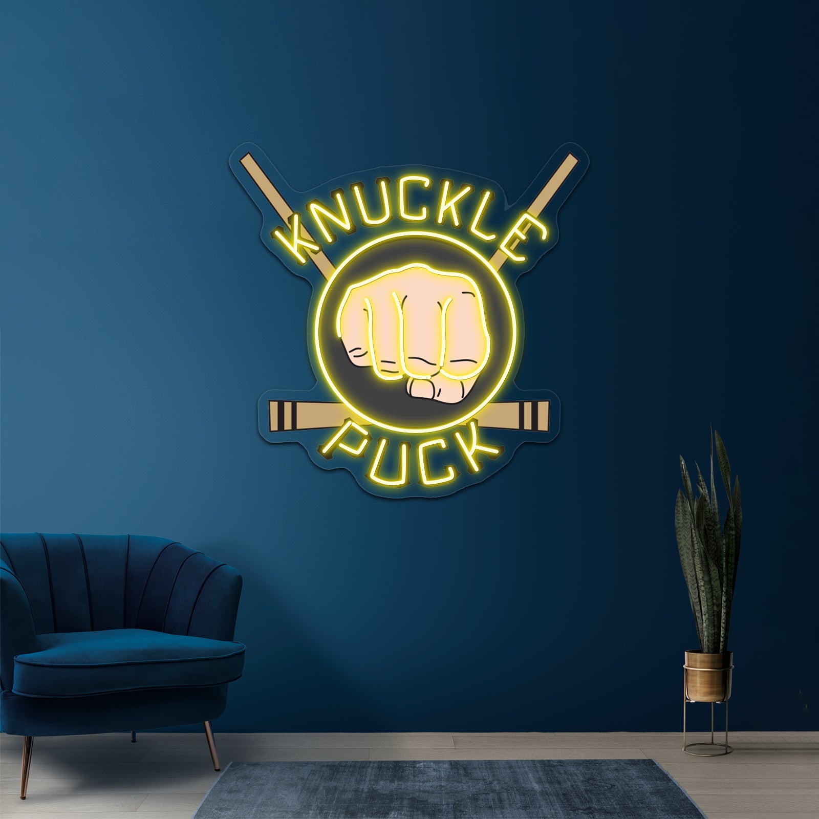 Knuckle Puck Hockey Design Artwork Neon Signs For Sale - LED neon sign view 7