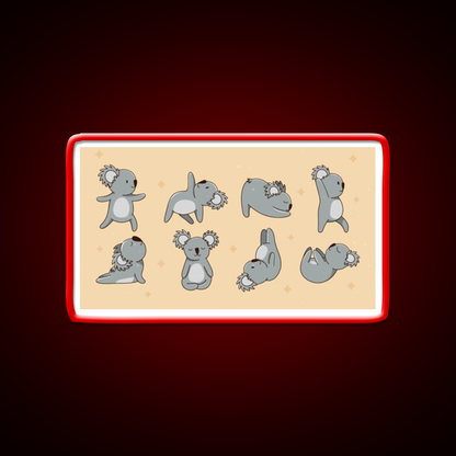 Koala Bear Yoga Led Neon Sign For Wellness Space Rgb Color