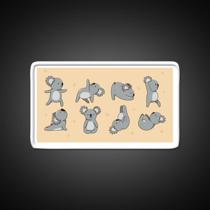 Koala Bear Yoga Led Neon Sign For Wellness Space Rgb Color