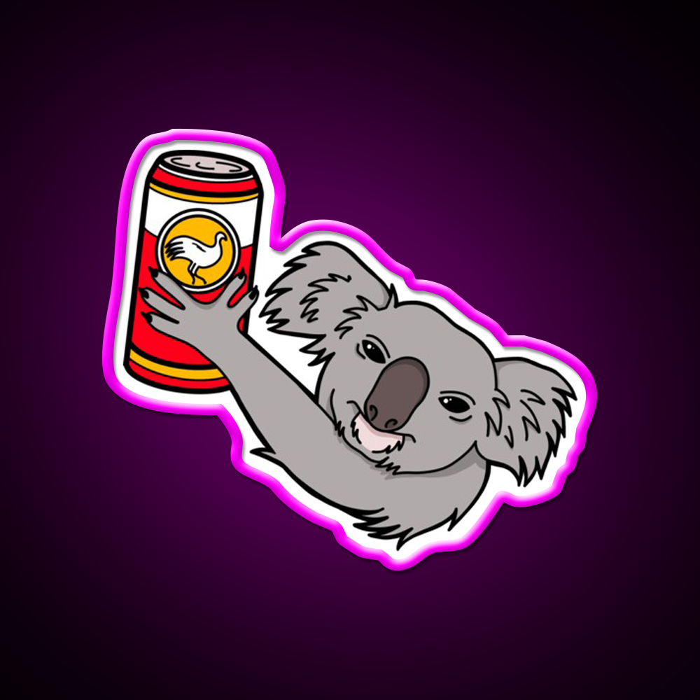 Koala Bush Chook Beer Bar Decor Led Neon Sign Rgb Color - Neon sign mounted on wall in room