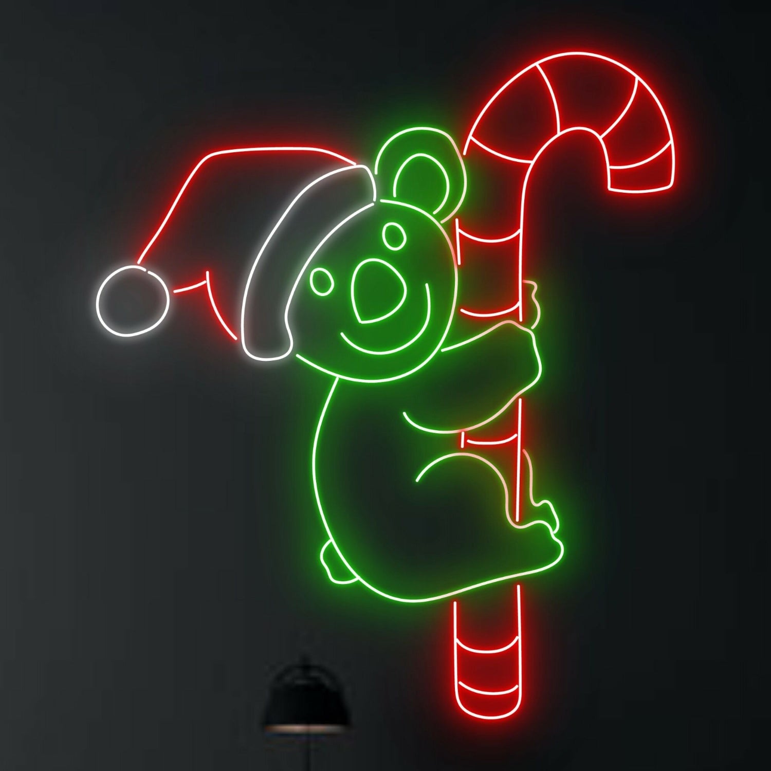 Koala Hug Candy Cane Led Neon Sign For Home Decor | Shineneon