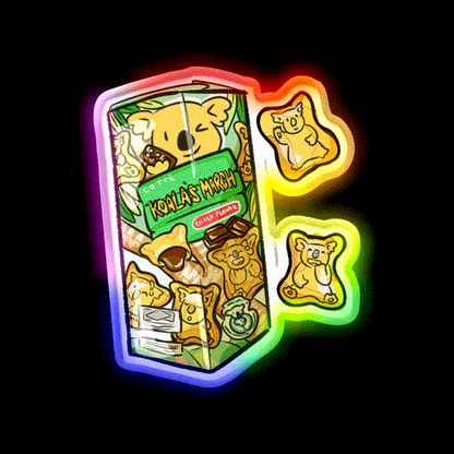 Koalas March Snack Food Led Neon Sign Rgb Color - LED neon sign close-up detail