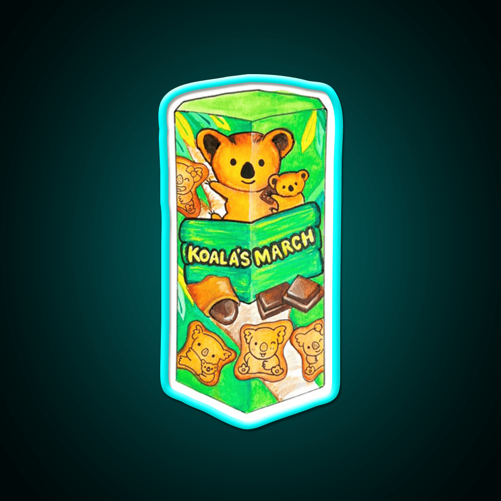 Koalas March Watercolor Snack Food Led Neon Sign Rgb Color - Shineneon