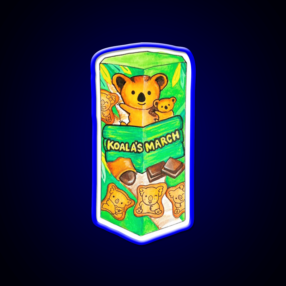 Koalas March Watercolor Snack Food Led Neon Sign Rgb Color - Shineneon