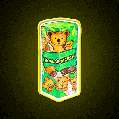 Koalas March Watercolor Snack Food Led Neon Sign Rgb Color - Custom LED neon sign front view