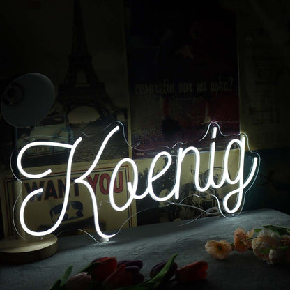 Koenig White Led Neon Sign - Shineneon