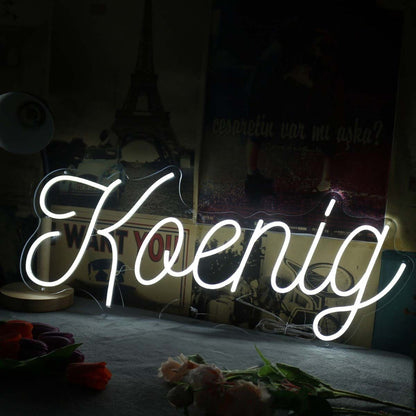 Koenig White Led Neon Sign - Shineneon