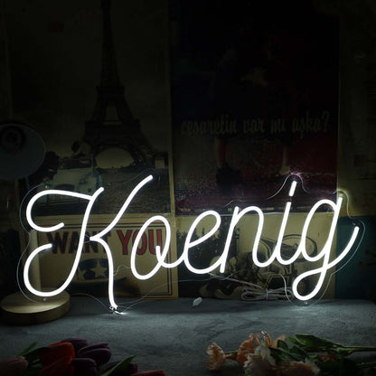 Koenig White Led Neon Sign - Shineneon
