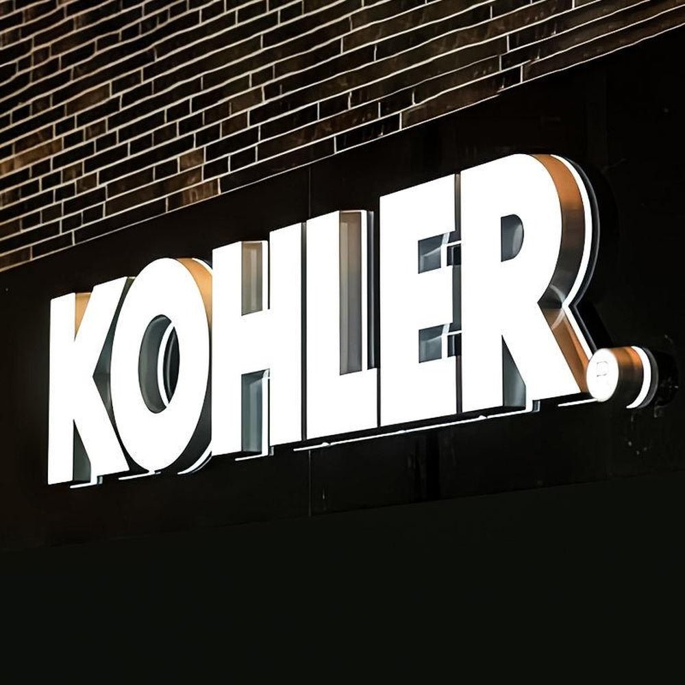 Kohler 3D Front And Back Lit Letters Metal Led Sign - Shineneon