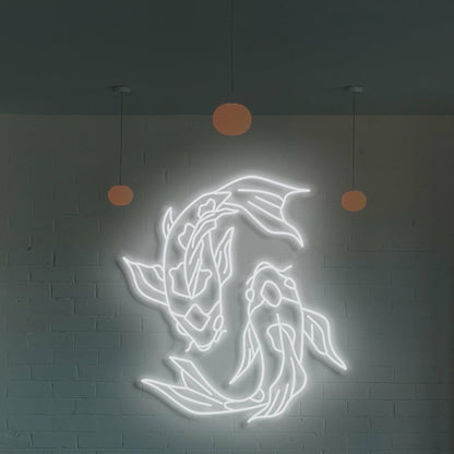 Koi Fish Neon Art Serenity And Grace For Tranquil Spaces - Shineneon