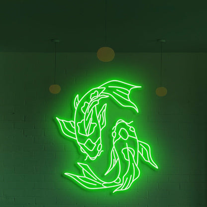 Koi Fish Neon Art Serenity And Grace For Tranquil Spaces - Shineneon