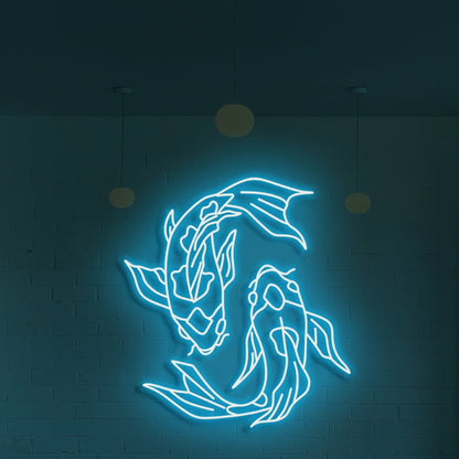 Koi Fish Neon Art Serenity And Grace For Tranquil Spaces - Shineneon