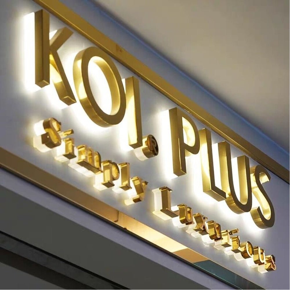 Koi Plus Simply Luxurious 3D Backlit Channel Letters Led Light Sign - Shineneon