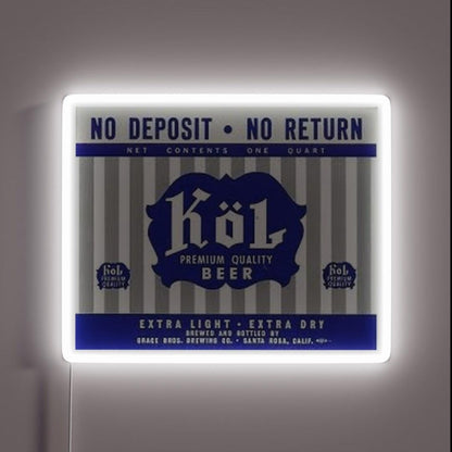 Kol Beer Rgb Led Neon Sign - Custom LED neon sign front view