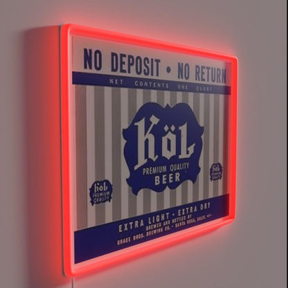 Kol Beer Rgb Led Neon Sign - LED neon sign close-up detail