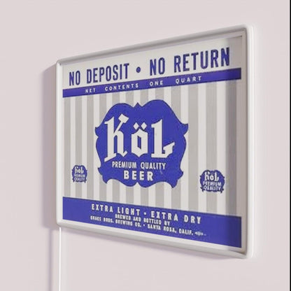 Kol Beer Rgb Led Neon Sign - Neon sign mounted on wall in room