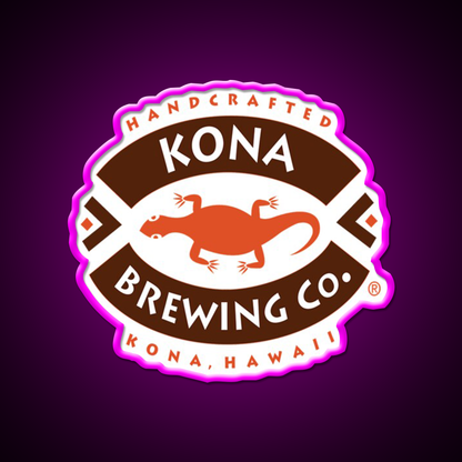 Kona Brewing Beer Bar Decor Led Neon Sign Rgb Color - Neon sign mounted on wall in room
