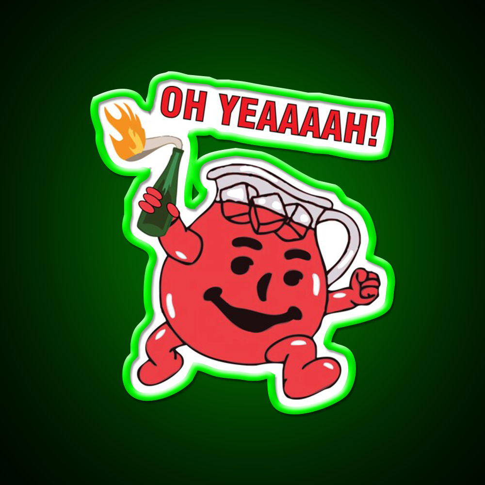 Kool Aid Man With Molotov Cocktail Bar Decor Led Neon Sign Rgb Color - LED neon sign view 8