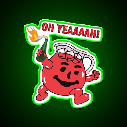 Kool Aid Man With Molotov Cocktail Bar Decor Led Neon Sign Rgb Color - LED neon sign view 8